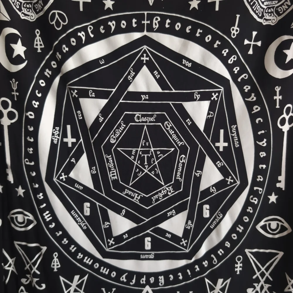 Black and white Killstar occult symbolism maxi tube dress - Picture 5 of 9